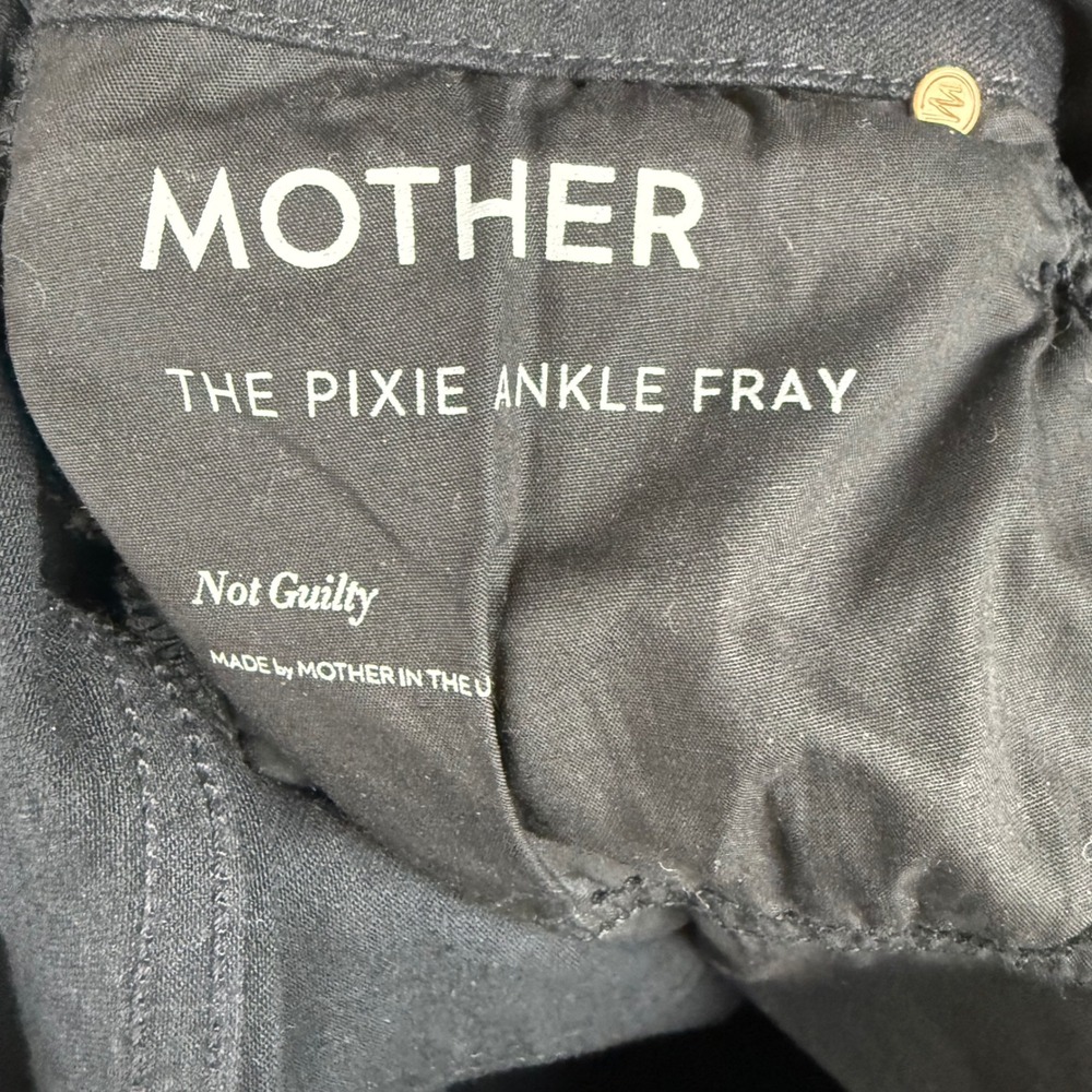 Mother Black The Pixie Ankle Fray Jeans in‎ Not Guilty - Picture 12 of 14